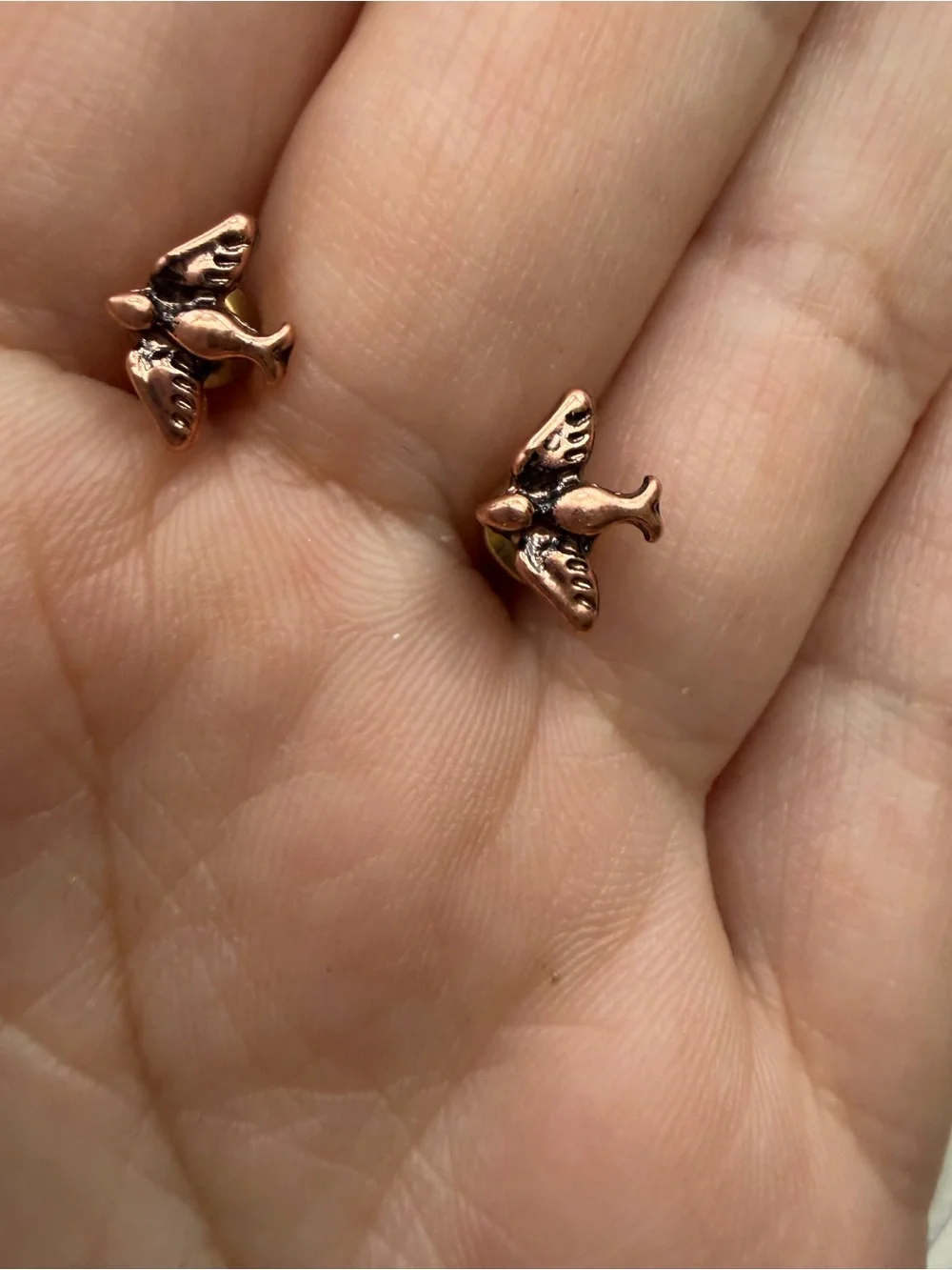 INC International Concepts Rose Gold Dove Stud Earrings